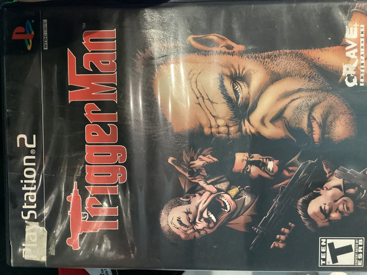 PS2 Trigger Man CIB Box Damage