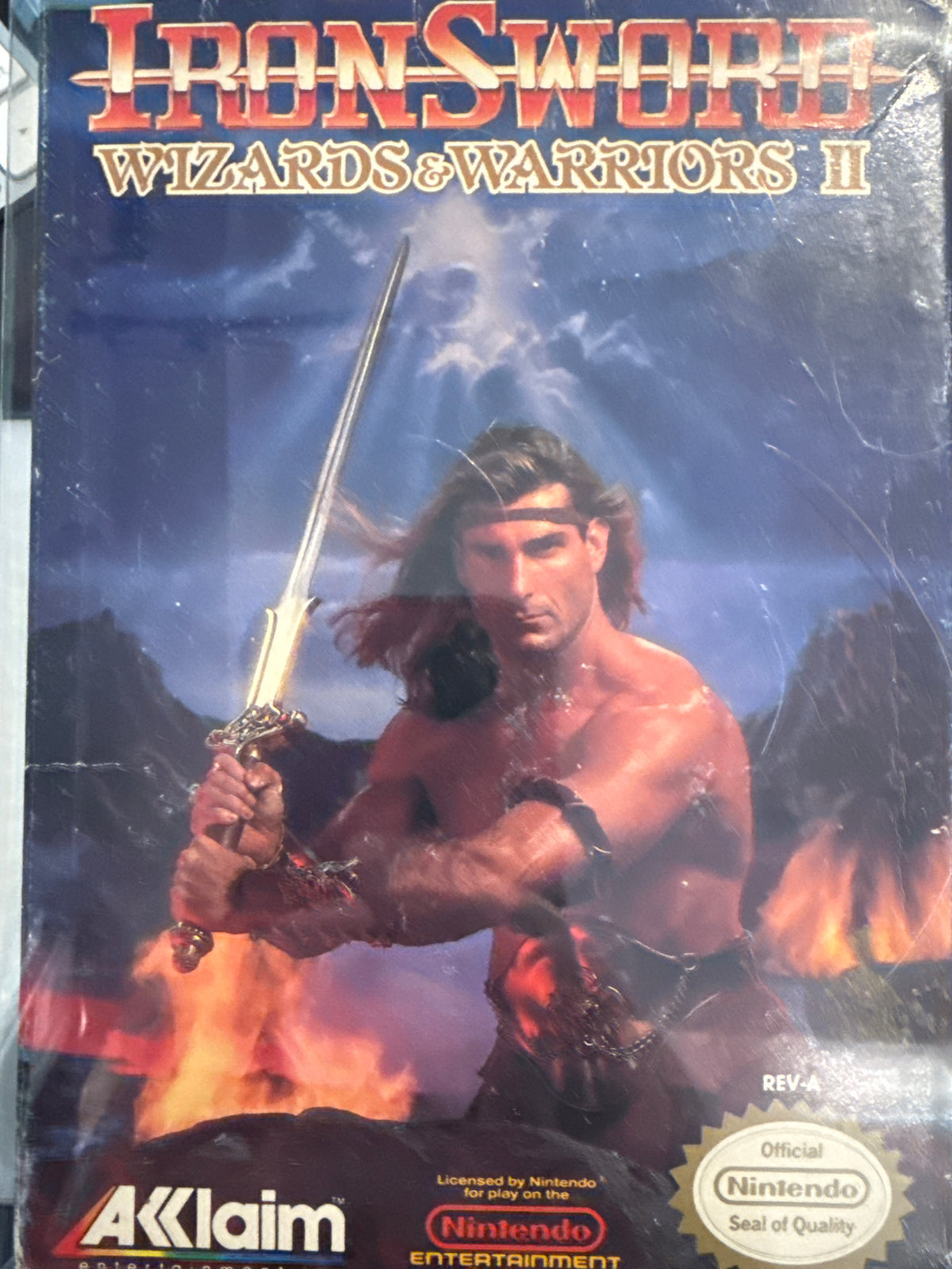 🔵 NES W&W 2 Iron Sword CIB