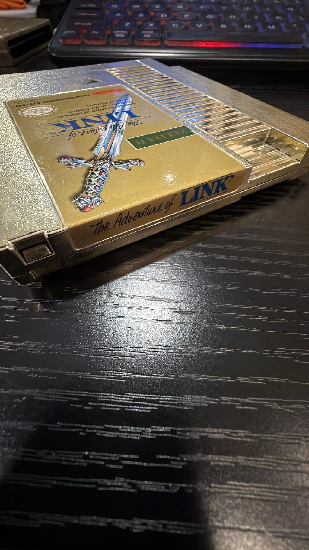 🟢 NES The Adventure of Link W/Manny (Missing Cover)